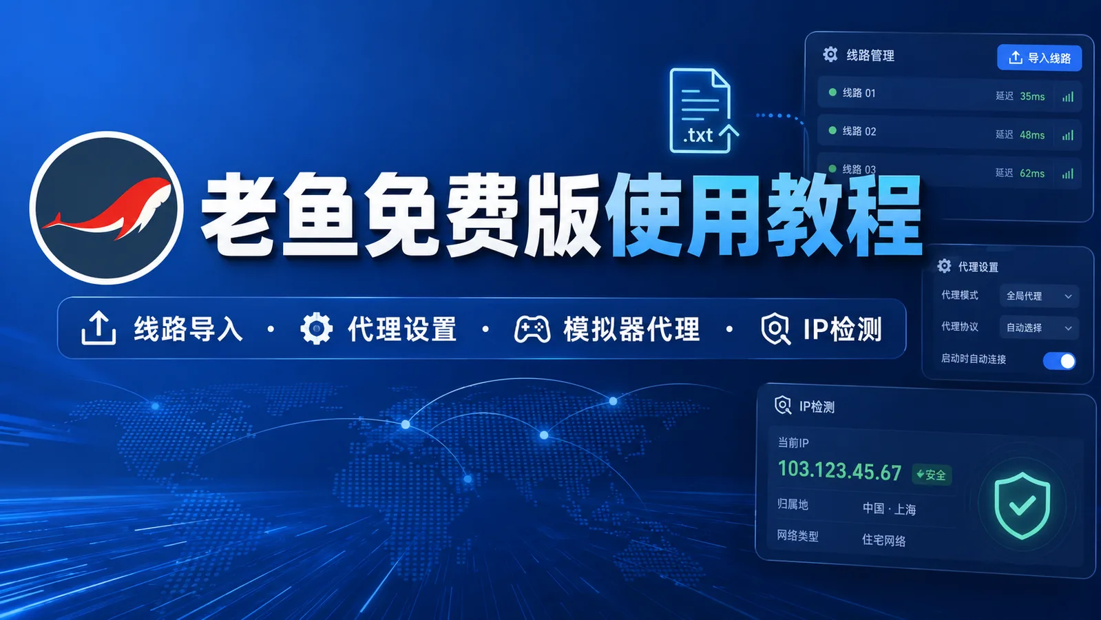 老鱼免费版代理工具教程封面图