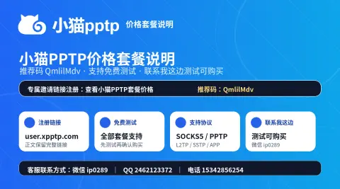 小猫PPTP价格套餐说明封面图